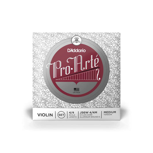 D'Addario Pro-Arté Violin String Set with Wound E, J56W 4/4M