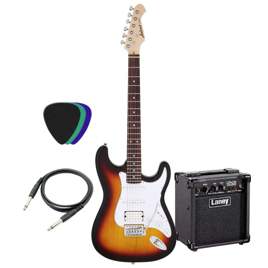 Aria Pro HSS Electric Guitar Bundle