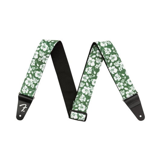 Fender Hawaiian Strap, 2", Green Floral