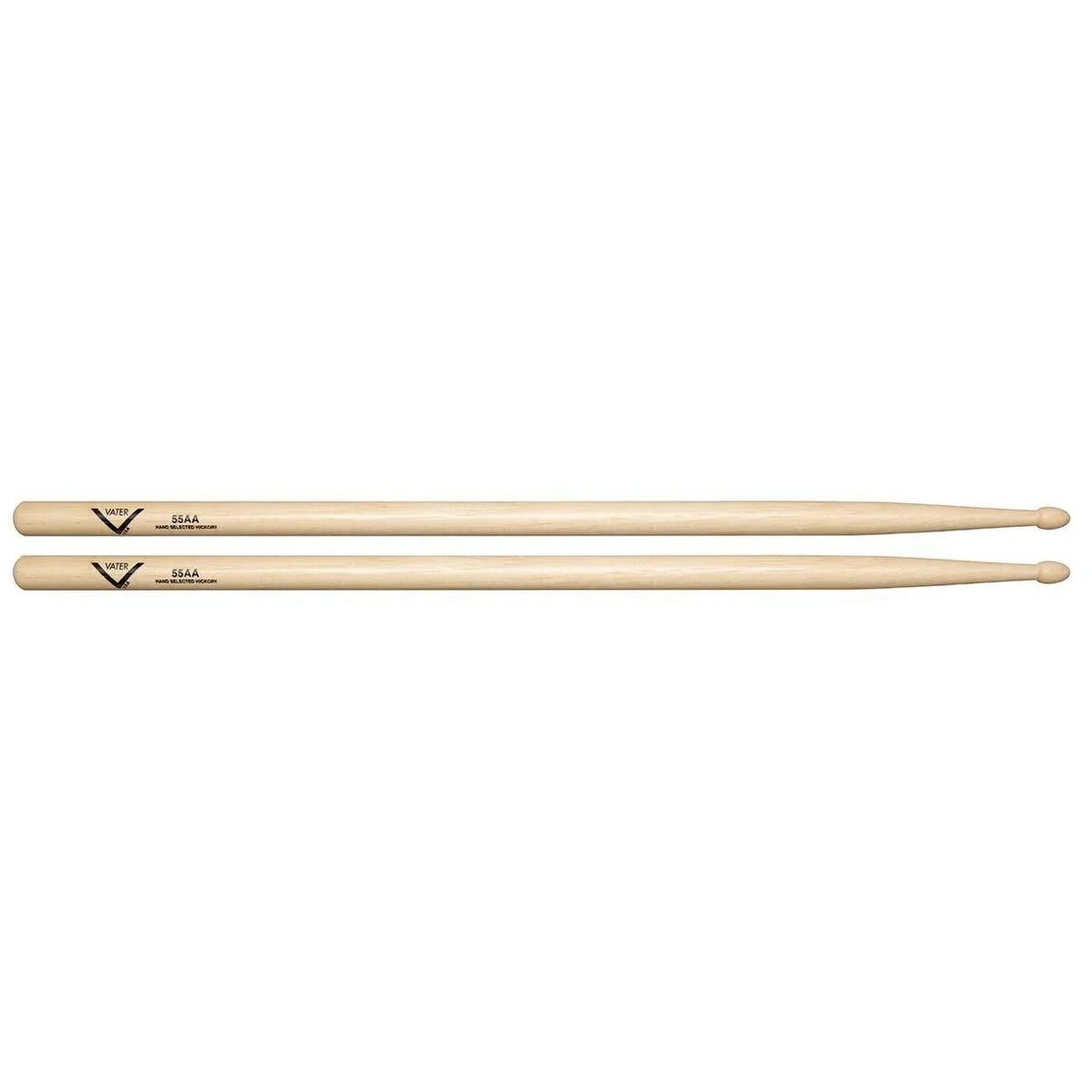 Vater 55AA Wood Tip Drumsticks – American Hickory