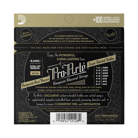 D’addario Ej45C Pro-Arte Normal Tension Composite Core Classical Guitar Strings