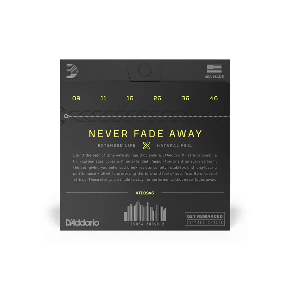 D'Addario 09-46 Super Light Top/Regular Bottom Coated Electric Guitar Strings XTE0946