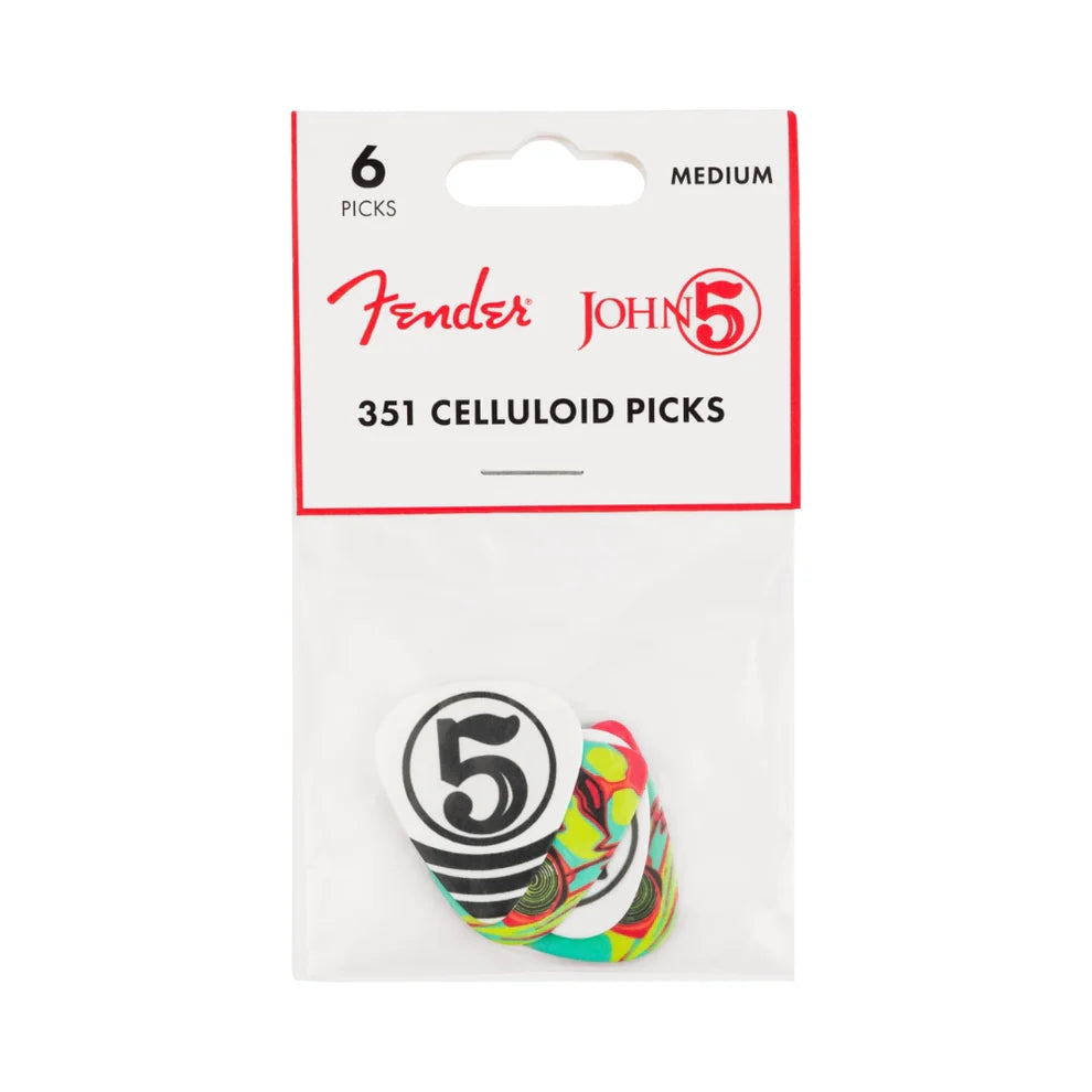 Fender John 5 351 Celluloid Picks (6 pack)