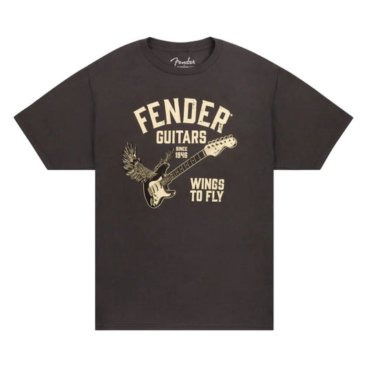 Fender Wings To Fly T-Shirt, Vintage Black, M