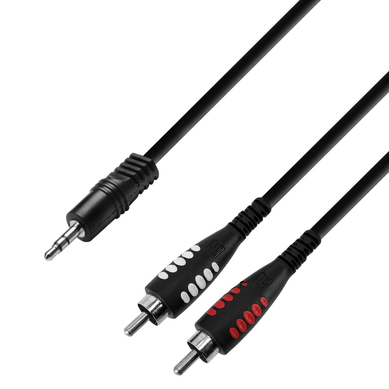 Adam Hall Cables 3 STAR YWCC 0600 - Y Cable, Adam Hall® 2 RCA x Minijack, 6 m