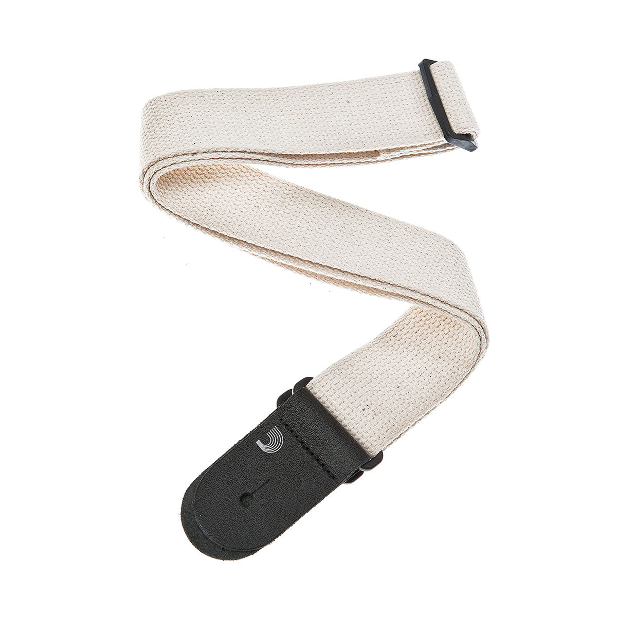 D'Addario 50CT Cotton Guitar Strap, White