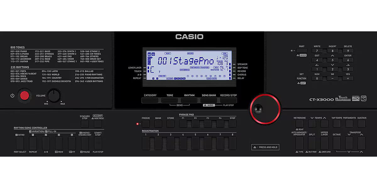 Casio CT-X3000 61-Key Portable Keyboard