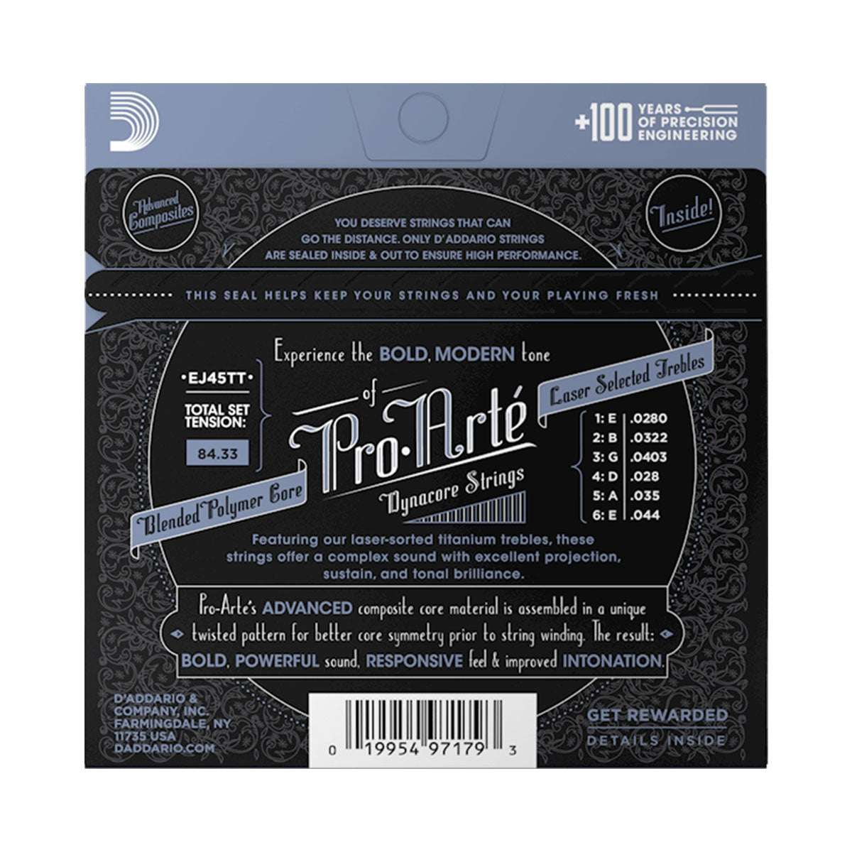 D’addario EJ45TT Normal Tension Dynacore Classical Guitar Strings