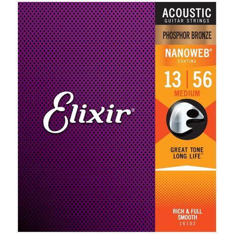 Elixir Strings Acoustic Phosphor Bronze Nanoweb Medium