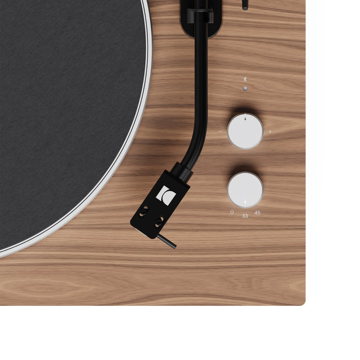Kanto OBI3 Turntable with Bluetooth 5.3, Preamp, and Pitch Control, Walnut