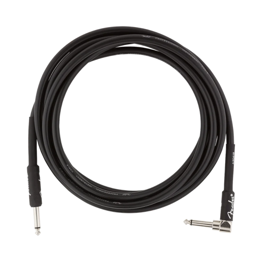 Fender Professional Series Instrument Cable, Straight-Angle, 10', Black
