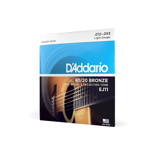 D'Addario 12-53 Regular Light Acoustic Guitar Strings EJ11