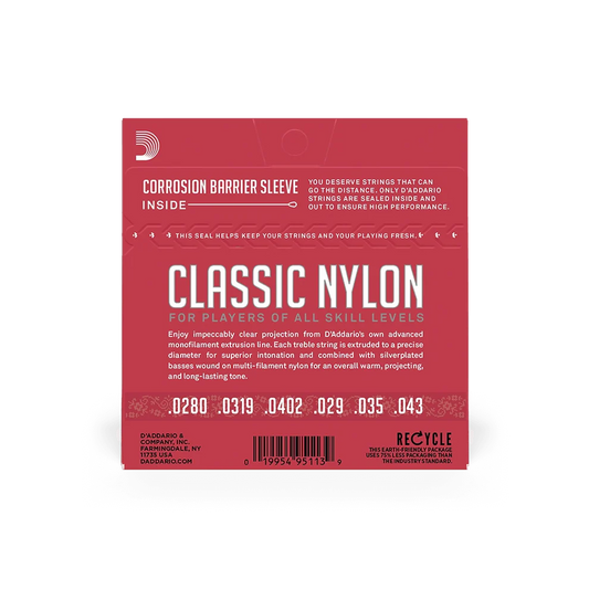 D'Addario 28-43 Normal Tension Nylon Student Classical Strings EJ27N