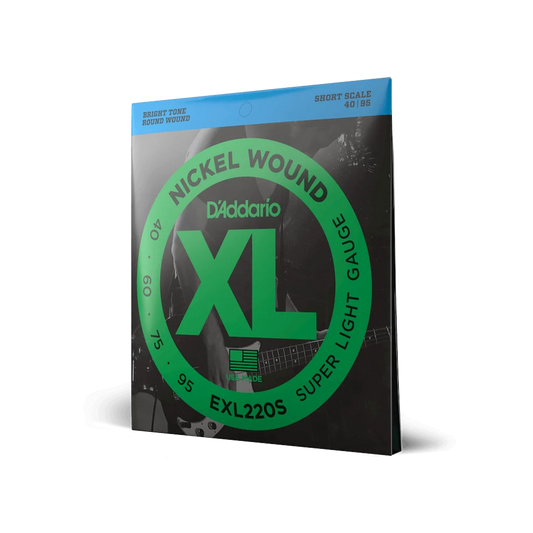 D'Addario 40-95 Super Light Short Scale Bass Strings EXL220S