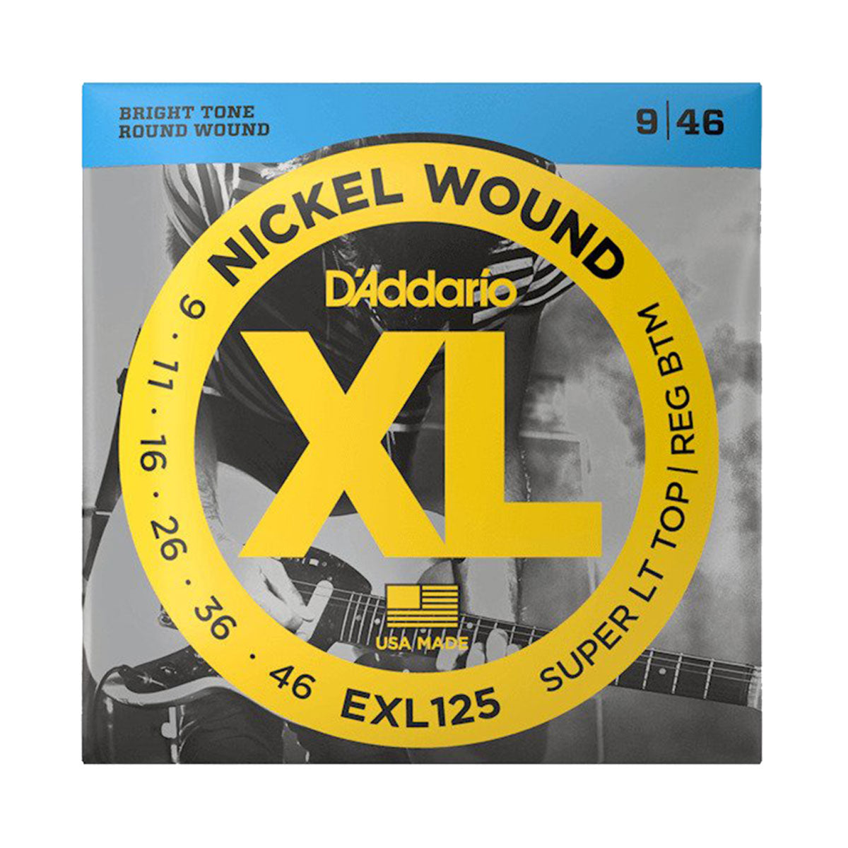 D’Addario EXL125 09-46 Super Light Top/Regular Bottom Electric Guitar Strings