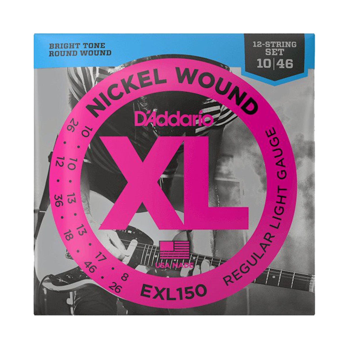 D’addario EXL150 10-46 Regular Light 12-String Electric Guitar Strings