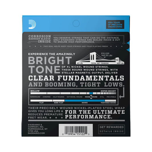 D’addario EXL220 40-95 Super Light Long Scale Bass Strings