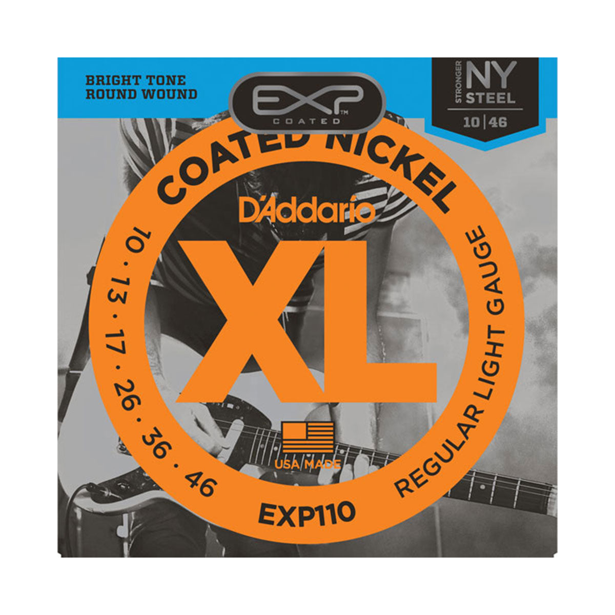 D’addario EXP110 10-46 Coated Regular Light Electric Guitar Strings