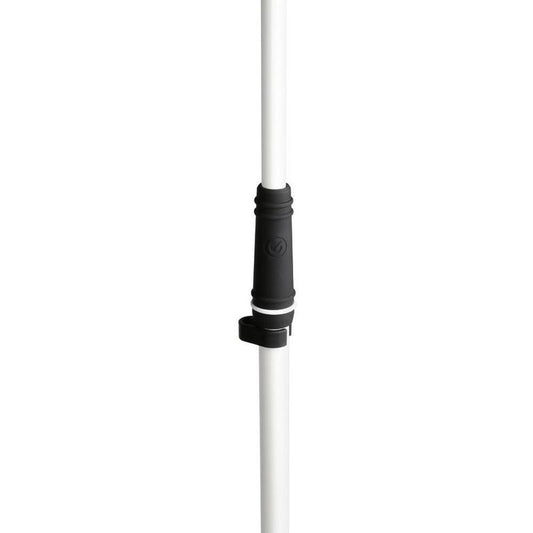 Gravity Microphone Stand with Round Base, White