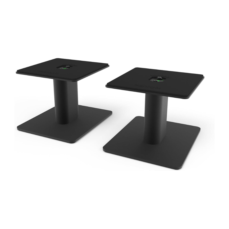 Kanto SP6HD Desktop Speaker Stands for Medium/Large Bookshelf Speakers & Mid-Size/Full-Size 4”-7” Studio Monitors, Black (Sold in Pairs)