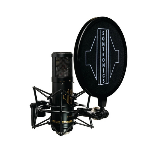 Sontronics STC-2 Pack Large Diaphragm Cardioid Condenser Microphone with Shockmount, Pop Filter, & Cable, Black
