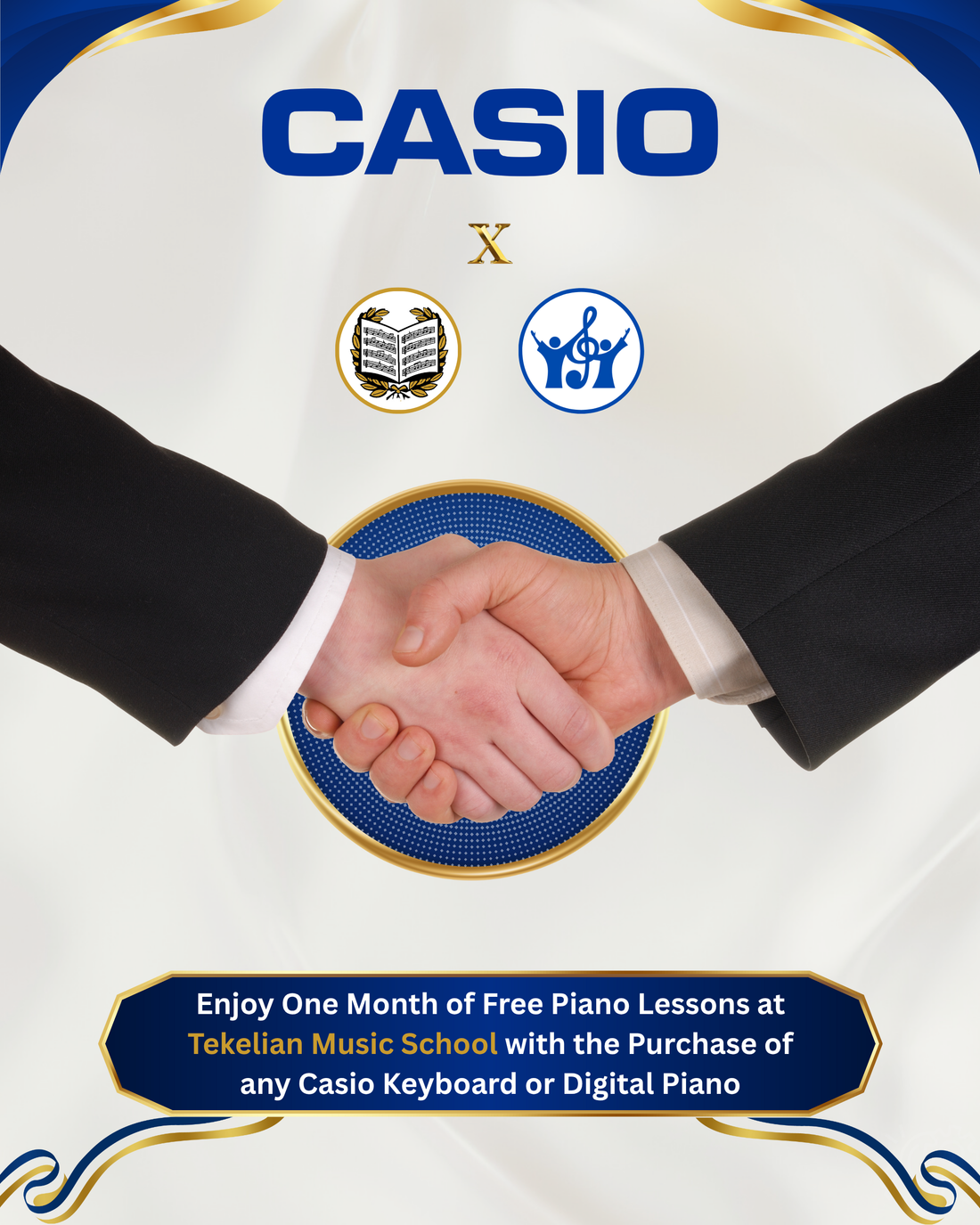 Casio & Tekelian Music School: Free 1 Month Piano Lessons with Every Purchase!