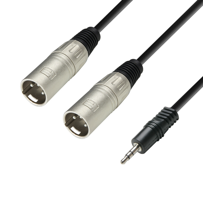 Adam Hall Cables 3 STAR YWMM 0300 - Y Cable, Adam Hall® 2 XLR Male x Minijack, 3 m