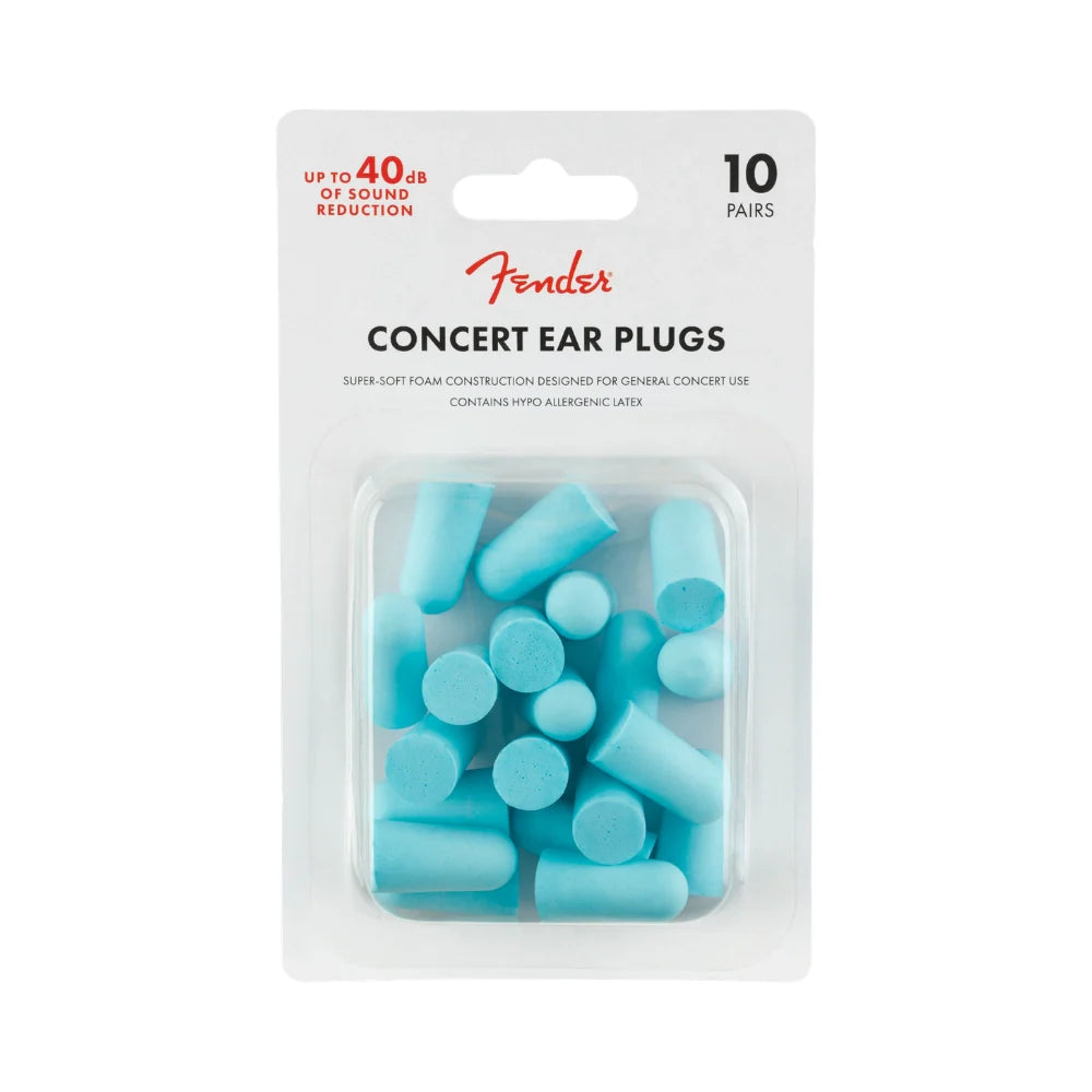 Fender Concert Ear Plugs (10 Pair), Daphne Blue