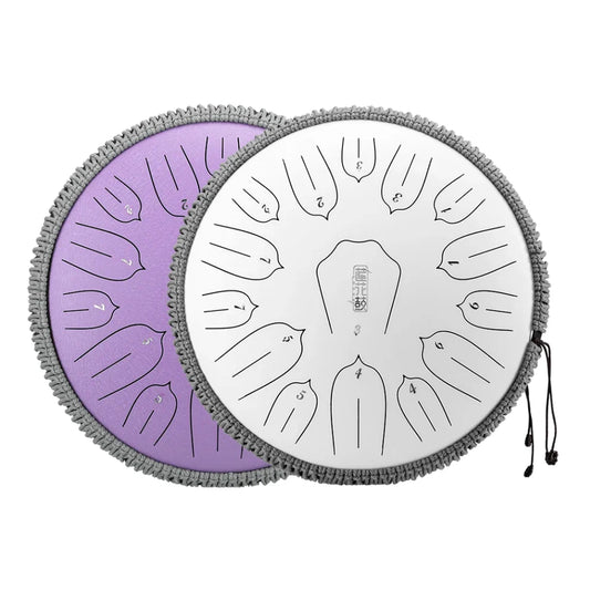 HUASHU THS15-14 Carbon Steel Tongue Drum 14 Inch 15 Notes C Major (2 Colors Available)