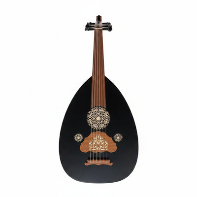 Damascus Iraqi Oud Black Finish - Fixed Bridge