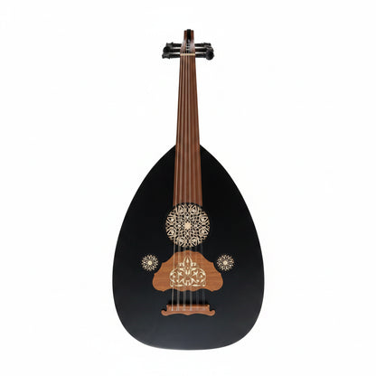 Damascus Iraqi Oud Black Finish - Fixed Bridge