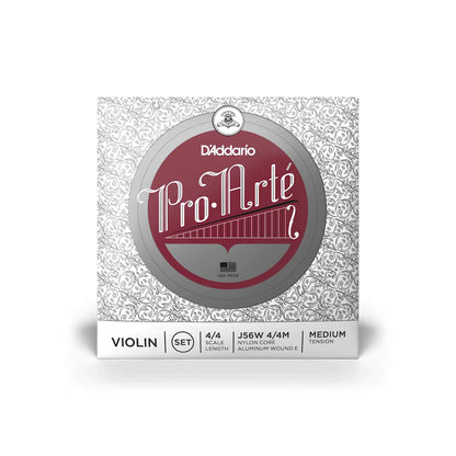 D'Addario Pro-Arté Violin String Set with Wound E, J56W 4/4M