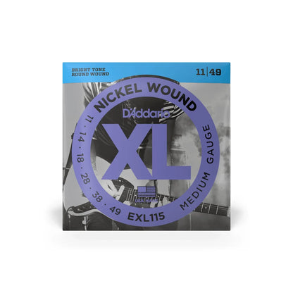 D'Addario 11-49 Medium Electric Guitar Strings EXL115