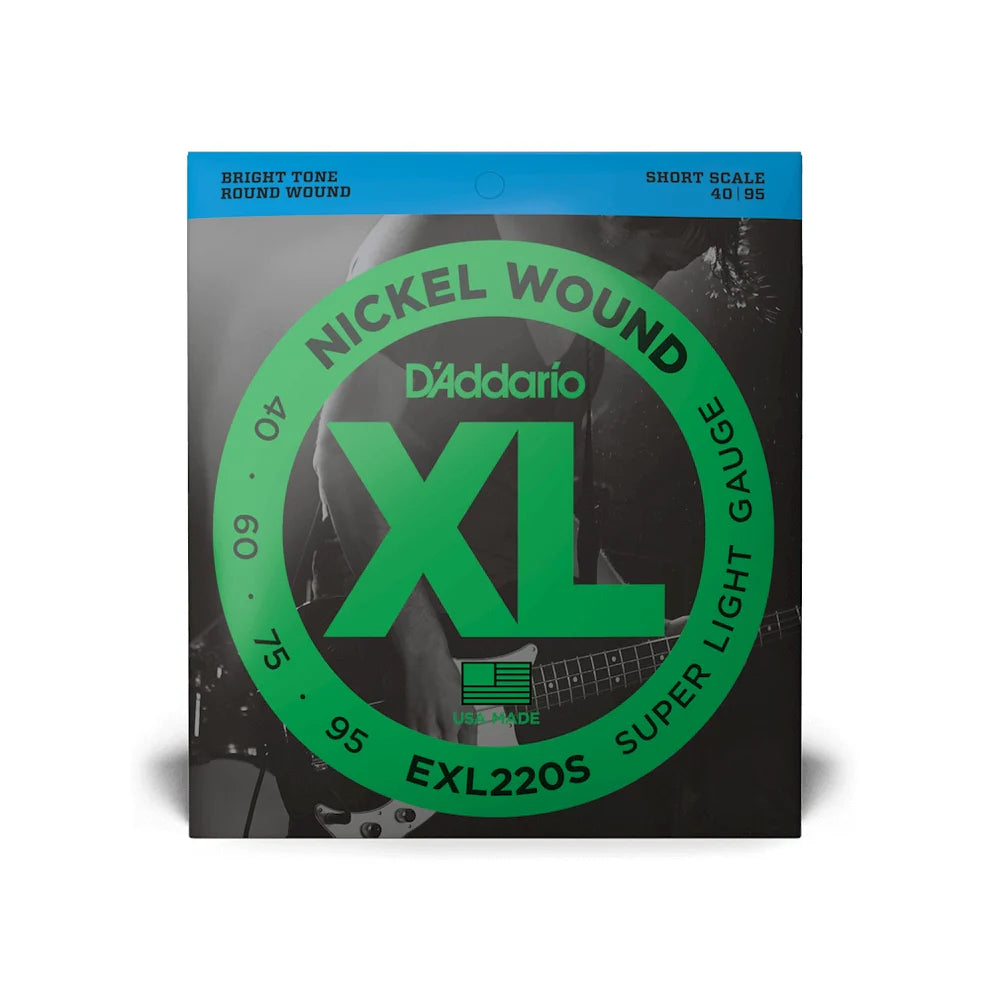 D'Addario 40-95 Super Light Short Scale Bass Strings EXL220S
