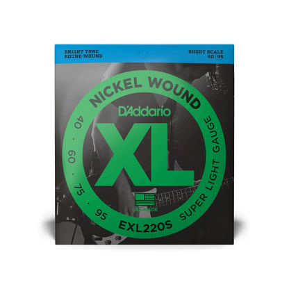 D'Addario 40-95 Super Light Short Scale Bass Strings EXL220S