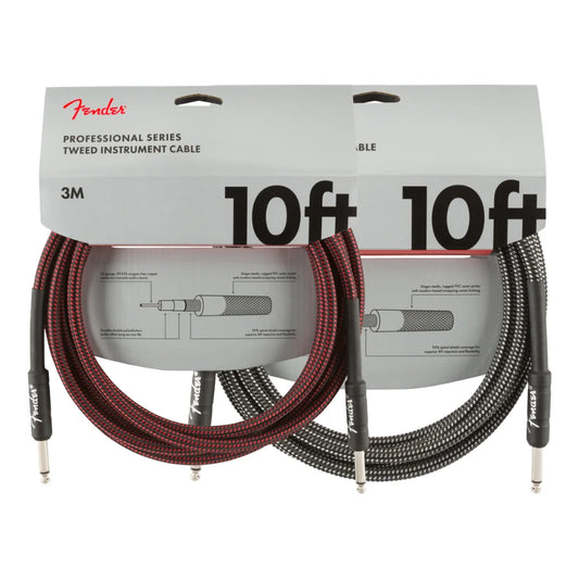 Fender Professional Series Tweed Instrument Cables (Multiple Colors Available)