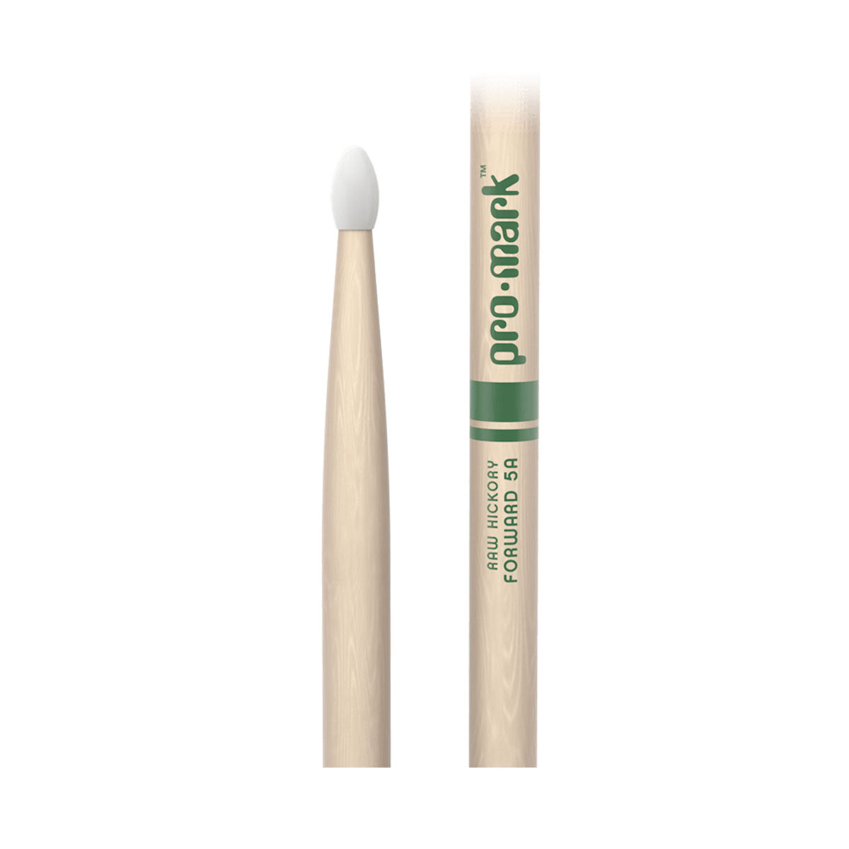 Promark TXR5AN 5A Forward Raw Hickory Nylon Tip Drumsticks