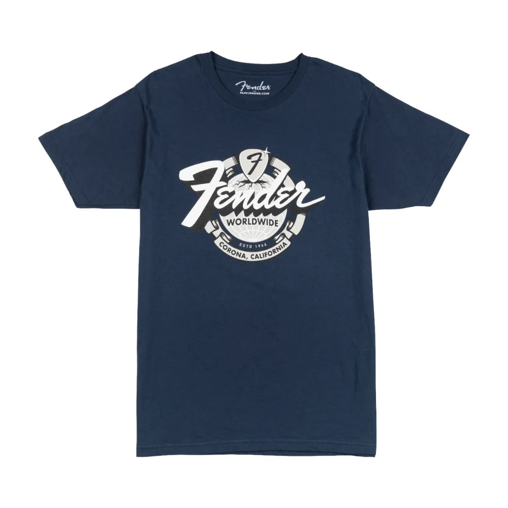 Fender World Wide Tee, Vintage Navy, L