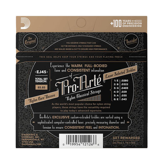 D’addario EJ45 Pro-Arte Normal Tension Nylon Classic Guitar Strings