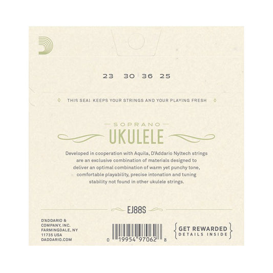 D’addario EJ88S Nyltech Soprano Ukulele Strings