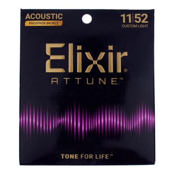 Elixir Strings Acoustic Phosphor Bronze Attune Custom Light