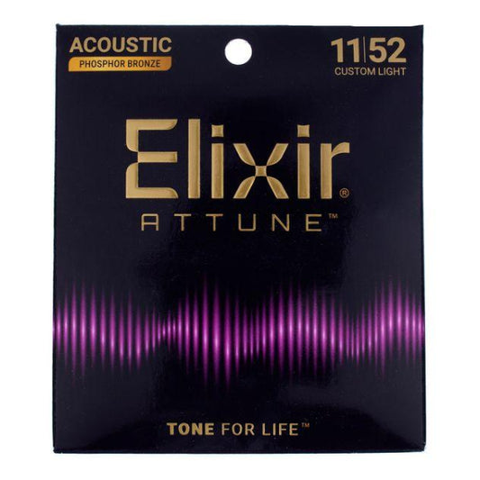 Elixir Strings Acoustic Phosphor Bronze Attune Custom Light
