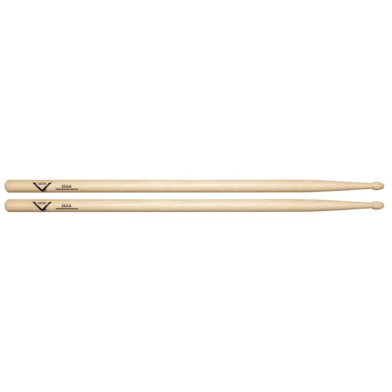 Vater 55AA Wood Tip Drumsticks – American Hickory