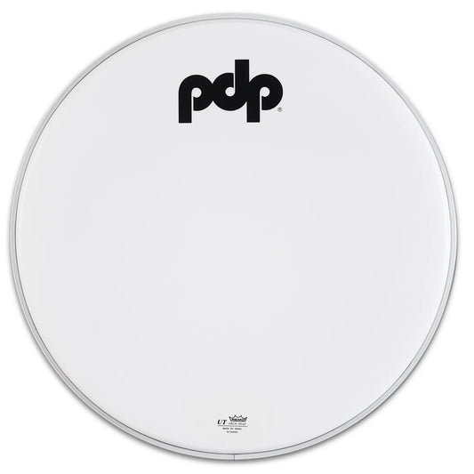 PDP 22" White Coated Logo Bass Drum Head