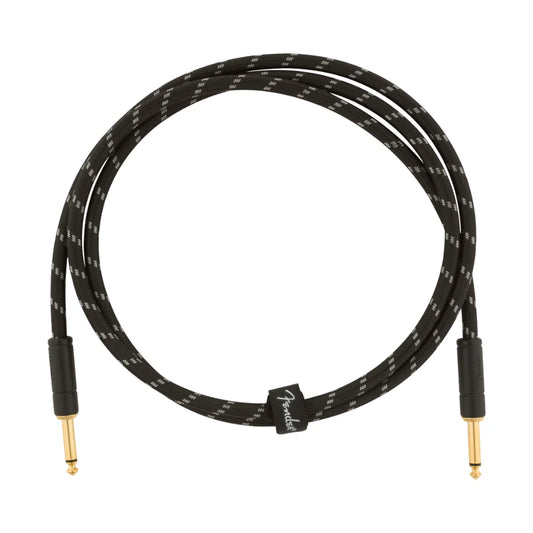 Fender Deluxe Series Instruments Cable, Straight/Straight, 5', Black Tweed