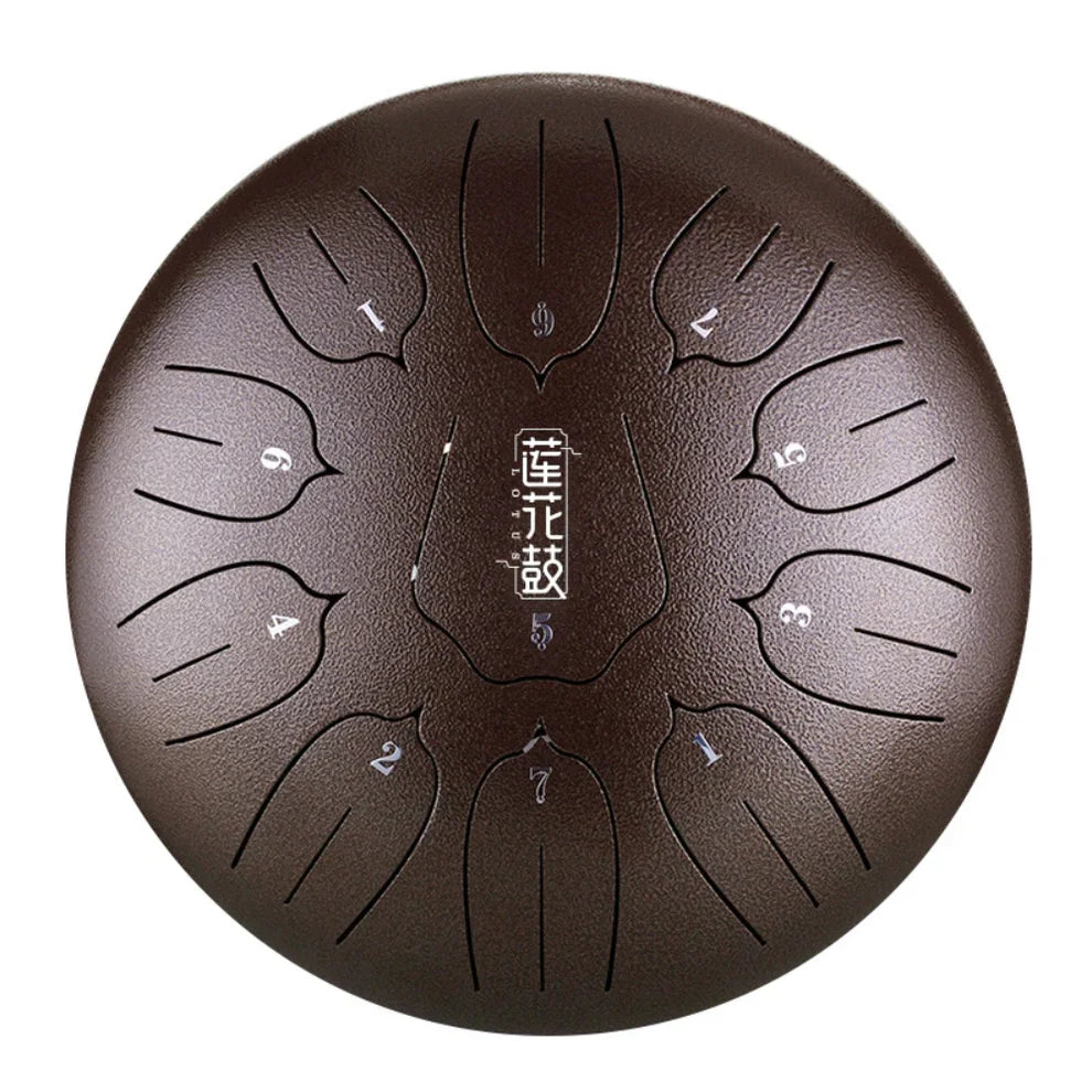 HUASHU THS11-10 Carbon Steel Tongue Drum 10 Inch 11 Notes D Major (2 Colors Available)