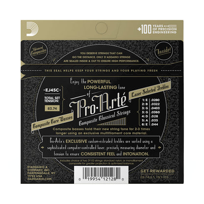 D’addario Ej45C Pro-Arte Normal Tension Composite Core Classical Guitar Strings