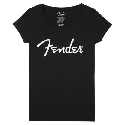 Fender Spaghetti Logo Women's Tee, Black (Multiple Sizes Available)