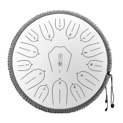 HUASHU THS15-14 Carbon Steel Tongue Drum 14 Inch 15 Notes C Major (2 Colors Available)
