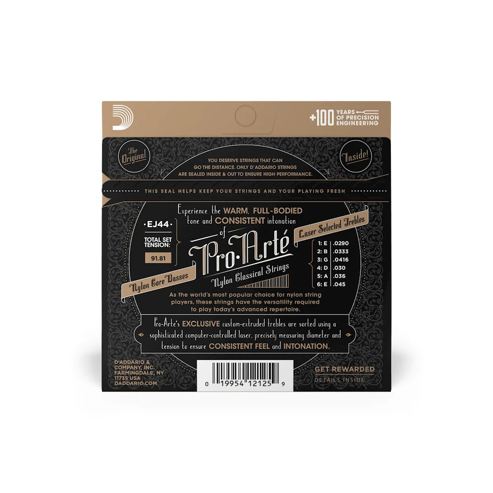 D'Addario Extra Hard Tension Nylon Classical Guitar Strings EJ44
